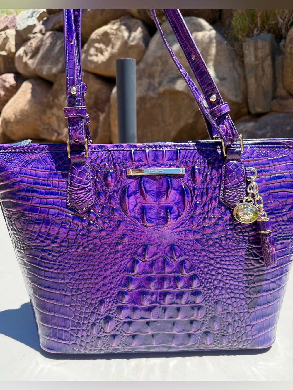 Brahmin Royal purple medium Asher nwt beautiful eye - Picture 2 of 7